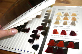 Haarfarben-Katalog.