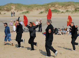 Waaiervorm tijdens Wereld Tai chi dag (Den Helder 2007) 