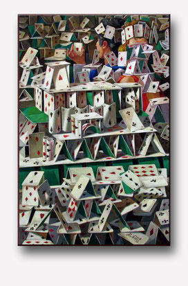 Kaikaoss – Playing Card House – IfC Collection – World Bank – Washington DC – Oil Painting