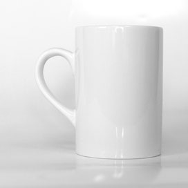 Tassendruck Schlanke Keramiktasse STEFFI 10oz, DURAGLAZE Fototasse Panoramatasse