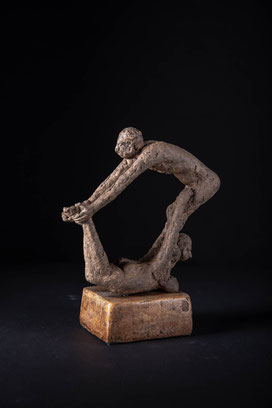 Skulptur,brauner Ton, Heinz Hermentin 