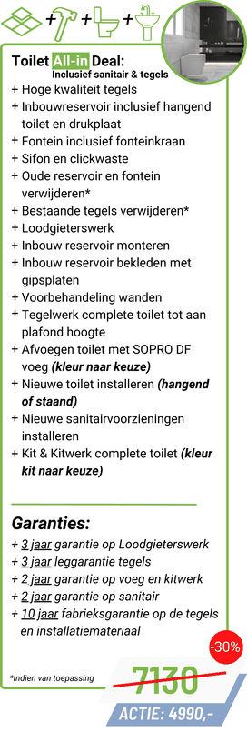 Toilet renovatie All-in Deal
