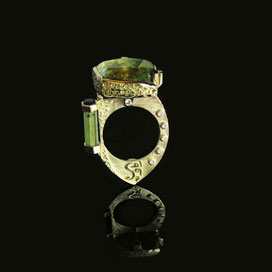 Turmalinring, Unikatring, Designerschmuck, Artisanjewelry, aussergewöhnlicherschmuck, Schmuck