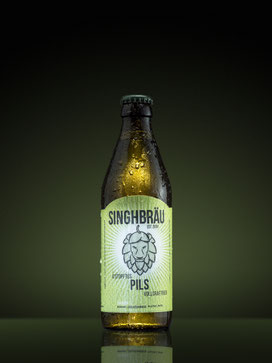 SinghBräu G´stopftes Pils Bier 0,33 l Flasche Craftbier 