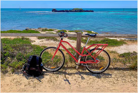 mit dem Fahrrad einmal um die Insel