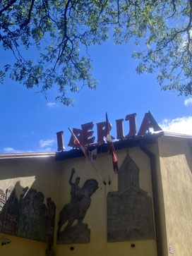 Facade of Iberija Georgian restaurant in Riga