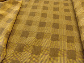 Möbelbezugstoff Karos in beige-blau
