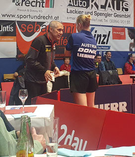 Foto Froschberg - National Team Debüdantin Anastasia Sterner mit ihrem Trainer Zsolt Harczi im Einsatz