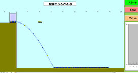 Excel版物理シミュレーション　容器からもれる水(19)