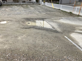 駐車場の水たまり補修