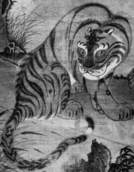 Le tigre dans la forêt de pins. XVIIIe - XIXe siècles.