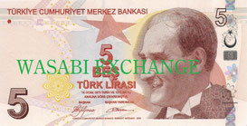 5トルコリラ札両替