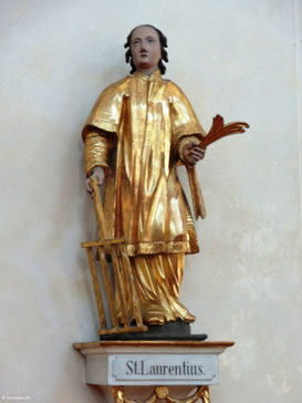 St. Laurentius, Statue im Innenraum