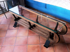 Luge table basse vintage, mon style vintage, table vintage, détournement d'objet