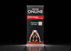 Roll-Up Displays in unterschiedlichen Groeßen im Digitaldruck