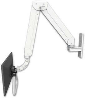 ASELQ5280-WT 医療用逆向き折りたたみ式ロングディスプレイアーム