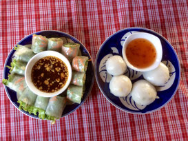 Fresh spring rolls & Khmer dumplings