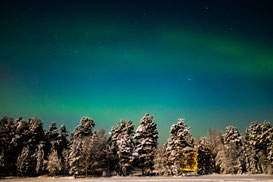 Winterurlaub in Schweden Lappland - Polarlichter, Nordlichter