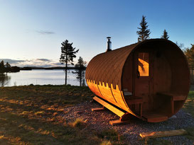 Sauna mit Seeblick, Sauna am See, Sauna in Lappland