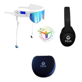 kit location des lunettes Psio avec housse de voyage et casque reducteur de bruit
