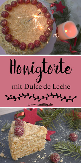 Rezept für die festliche Honigtorte mit Karamellcreme