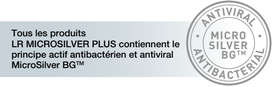 Tous les produits LR MICROSILVER PLUS contiennent le principe actif antibactérien et antiviral MicroSilver BG TM. Aloeverasante et LR