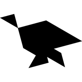 Tangram puzzle 147 : Quail - Visit http://www.tangram-channel.com/ to see the solution to this Tangram