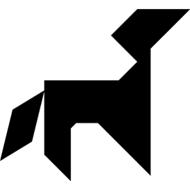 Tangram puzzle 192 : Dog - Visit http://www.tangram-channel.com/ to see the solution to this Tangram