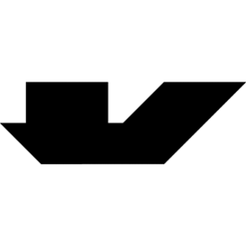 Tangram puzzle 200 : Oil tanker - Visit http://www.tangram-channel.com/ to see the solution to this Tangram