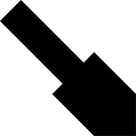 Tangram puzzle 229 : Trowel - Visit http://www.tangram-channel.com/ to see the solution to this Tangram