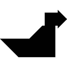 Tangram puzzle 182 : Airboat - Visit http://www.tangram-channel.com/ to see the solution to this Tangram