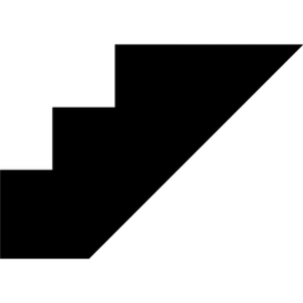 Tangram puzzle 231 : Stairway - Visit http://www.tangram-channel.com/ to see the solution to this Tangram