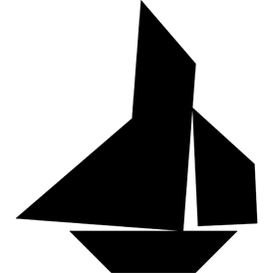 Tangram puzzle 162 : Yawl - Visit http://www.tangram-channel.com/ to see the solution to this Tangram