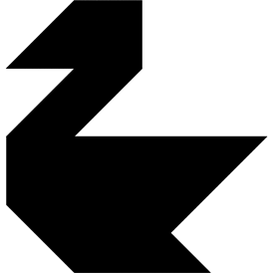 Tangram puzzle 222 : Cygnet - Visit http://www.tangram-channel.com/ to see the solution to this Tangram