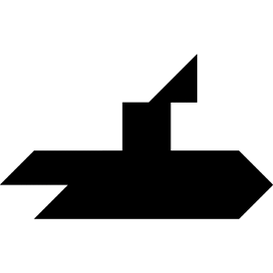 Tangram puzzle 139 : Submarine - Visit http://www.tangram-channel.com/ to see the solution to this Tangram