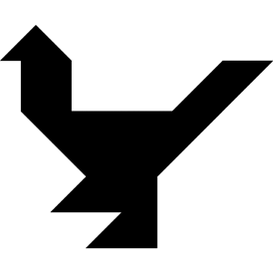 Tangram puzzle 234 : Chicken - Visit http://www.tangram-channel.com/ to see the solution to this Tangram