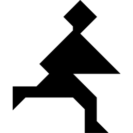 Tangram puzzle 191 : Running - Visit http://www.tangram-channel.com/ to see the solution to this Tangram