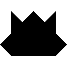 Tangram puzzle 259 : Crown - Visit http://www.tangram-channel.com/ to see the solution to this Tangram