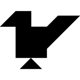 Tangram puzzle 198 : Sparrow - Visit http://www.tangram-channel.com/ to see the solution to this Tangram