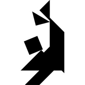 Tangram puzzle 215 : Acrobat - Visit http://www.tangram-channel.com/ to see the solution to this Tangram