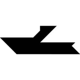 Tangram puzzle 230 : Speed boat - Visit http://www.tangram-channel.com/ to see the solution to this Tangram