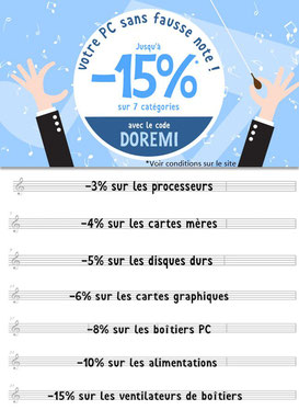 PROMO - Promo sur les composants, à vous de jouer ! Jusqu'au 22 mai 2017, code : DOREMI ! Par ici : http://www.ldlc.com/n4064/#523d712af1ceb