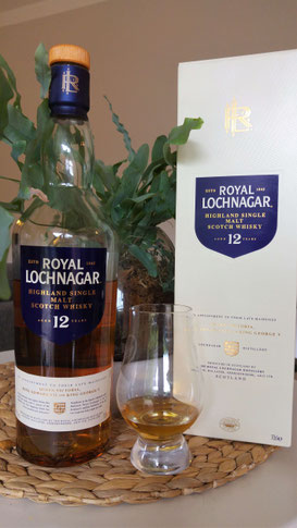 Royal Lochnagar 12 Jahre Flasche & Glas