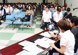 第36回保育研究発表会が開かれた=19日、大浜公民館