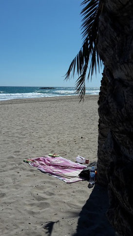 Platz an der Sonne - nach der Arbeit an den Strand.