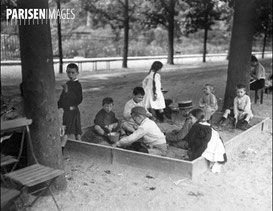 Jardin des plantes : "mon" bac à sable en 1911 