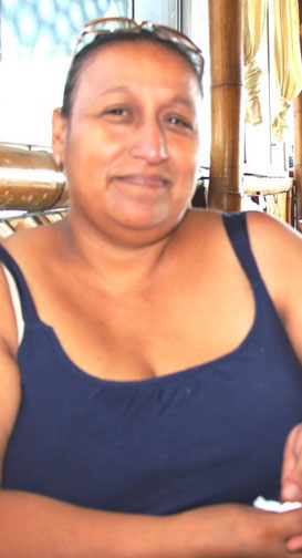 Marlene Cedeño, administradora del Restaurante El Gran Jefe de Playita Mía. Manta, Ecuador.