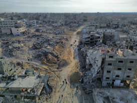 Vue sur la destruction de Rafah, sud de la bande de Gaza © UNRWA Ashraf Amra