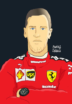 Sebastián Vettel by Muneta & Cerracín