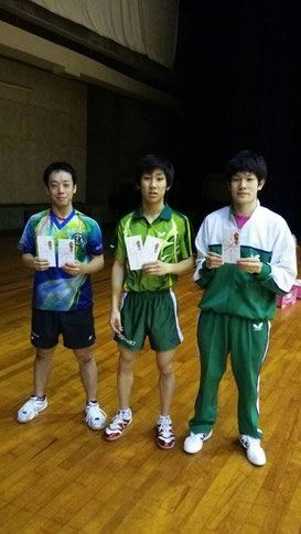 一般男子 優勝 飯野選手 2位田中選手 3位上野選手